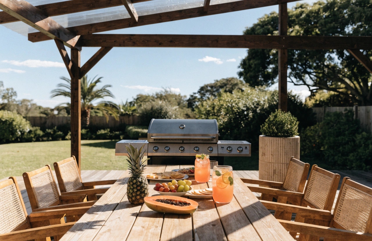 Cessnock backyard entertaining area with outdoor BBQ ready for a family gathering