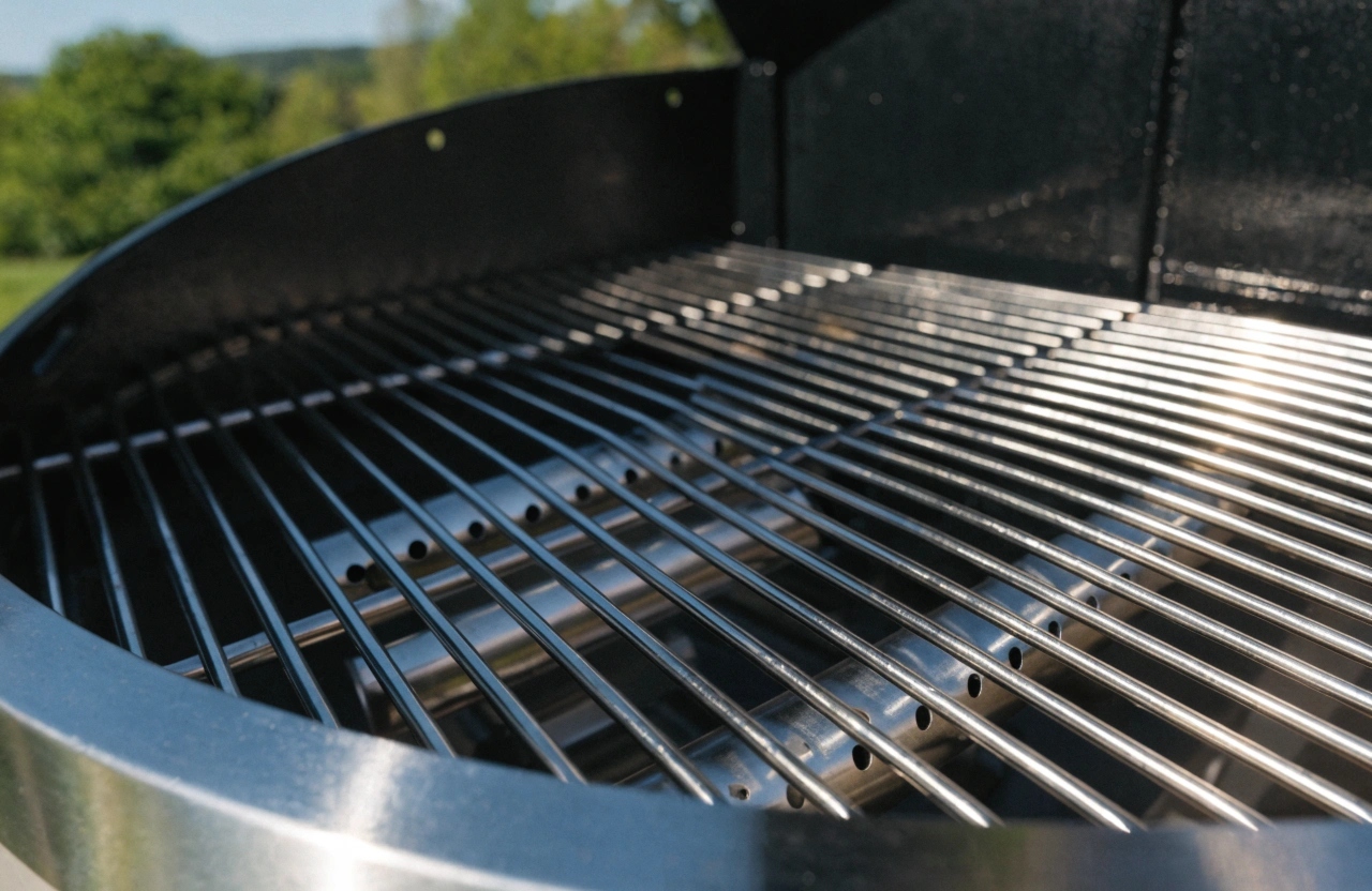 Clean BBQ burner tubes and grill grates after professional deep cleaning service in Newcastle